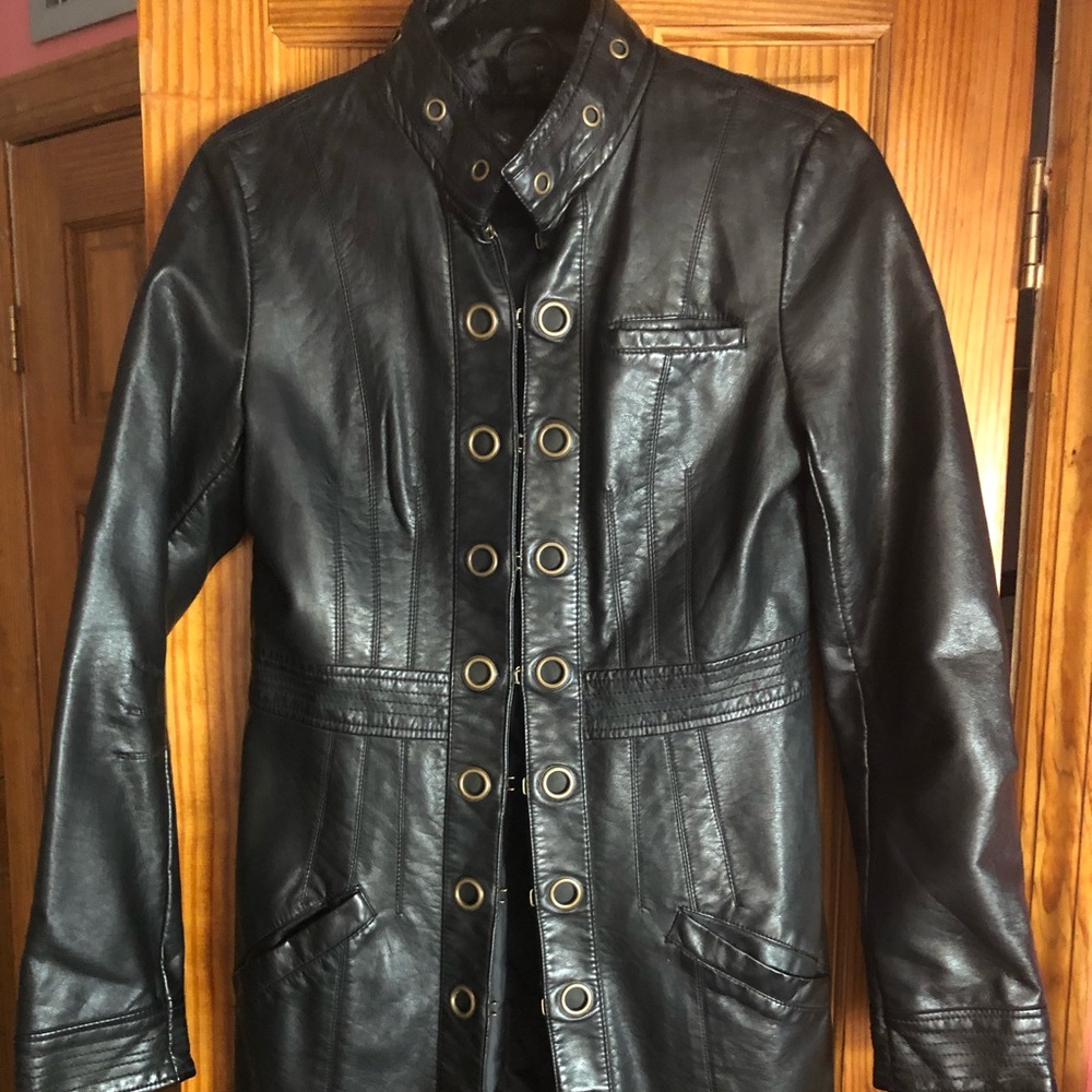 Vegan leather car jacket